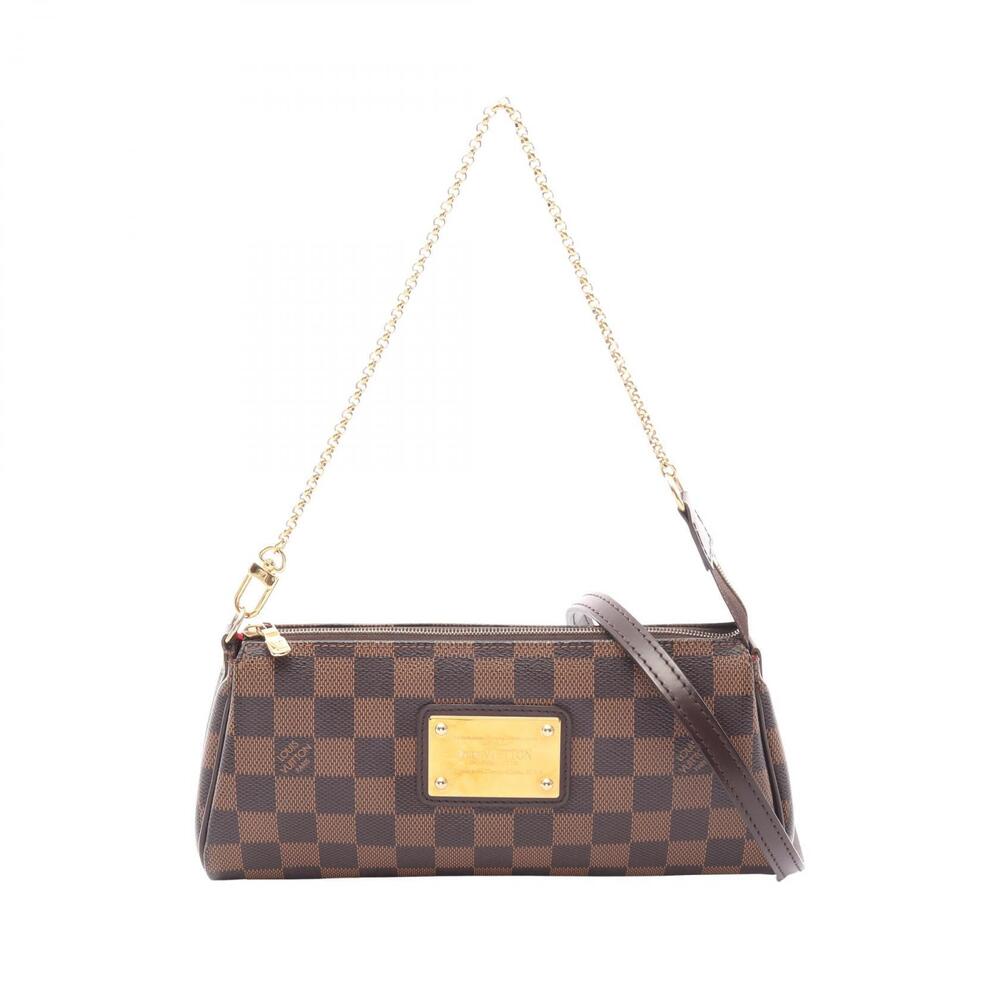 Louis Vuitton Eva Handbag Canvas Leather Damier Brown